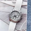 Brand Watches Men Women Leopard Crystal Diamond Style Rubber Strap Quartz Wrist Watch X184224K