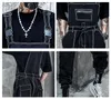 Sommer Overalls Männer Frau Bib Overalls Koreanische Version Krawatte Füße Kühlen Trend High Street Stil Hip Hop Hosen Schwarze Hosen männer