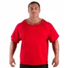 Herren T-Shirts Sommer Gym Fitness Bodybuilding T-Shirt Baumwolle Kurzarm O-Ausschnitt Casual Tops Mode Männliche Muskel-Workout-Unterhemd