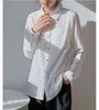 Elegant Formal White Women's Blouse One Pocket Office Ladies Shirts Long Sleeve Single Breasted Chiffon Tops Spring 210428