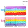 UPS Decompressie Toy Rainbow Purse Push Wallet Portable Fashion Pack Silicone Press Fidget Toys Bags Fast3494298