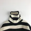 شتاء الخريف أطفال سترات من الفتيات المخططات الفتيات الصوافيل الصغيرة الأولاد الأولاد pullover turtleneck الأولاد أطفال متماسكة يتصدر الأطفال ملابس الأطفال