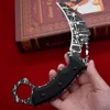 1 SZTUK Najwyższej Jakości Taktyczne Karambit Claw Nóż 9CR18Mov Linie korozji Pełna Tang G10 Uchwyt Stałe Noże Ostrza z Kydex