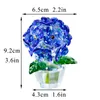 HD Cristal Hortensia Figurine Art Verre Fleur Rêves Collection Ornement Presse-papiers Maison De Mariage Décor Souvenir Cadeau Pour Dame 211108