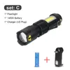 Lumière dure LED Q5 4 Modes mini lampes de poche portables Zoom torche étanche pour l'éclairage de secours utiliser 14500/torches à batterie