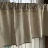 cotton and linen beige color short kitchen with lace trimming curtain cafe curtains 210712