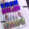 1 g/boîte Transparent Holo ongles paillettes miroir Aurora néon poudres poussière caméléon ongles Art Chrome Pigment trempage poudre décoration