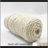 Yarn 17 Colors M Color Natural Jute Three Strands Of Thin Twine Rope Handmade Diy Material Winding 45 Meters1 3Jish Urtge