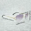 2022工場卸売新しいリムレスCワイヤーサングラス男性オーバルダイヤモンド切断アクセサリーOculos Shadow女性のビーチ運転のための眼鏡