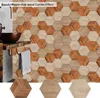 Vattentät Badrumsgolv Klistermärken, Peel Stick Självhäftande Golvplattor, Kök Living Room Decor Non Slip Hexagon Dekaler