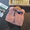 Toddler Girls Fur Vest Kids Jackets Waistcoat Children Clothes Baby Winter Outerwear Girl 211203