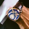 Regardez Double Pendule Mouvement mécanique automatique Fashion Deep Imperproof Men039s Hollow 2021Aailang Wrists8802674