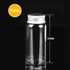 70 ml clear glazen flessen snoepfles met aluminium schroefdop lege monster potten kleine containers flesjes voor cosmetische bericht bruiloft