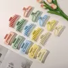 Candy Color Geometric Hair Claw Clamps Hairpin Frosted Bath Ponytail Clip Women Girls Hair Accessories