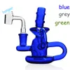 5,5 Zoll einzigartige Form, blaue Glas-Shisha-Wasserpfeife, Mini-Bogen-Rig mit 14-mm-Gelenkkopf