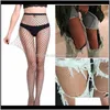 Hosiery Womens Underwear Apparel Drop Levering 2021 Sexy vrouwelijke kous strakke lingerie voor vrouwen uitgehold mesh transparante slanke patroon pa
