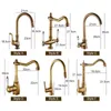 Antique Bronze Kitchen faucets 360 Rotate Swivel Faucet Cold Water Tap Mixer Kitchen Sink Faucet ELK331 210724