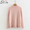 Jerséis y suéteres Mujer Dots Mohair Soft Warm Pink Jumpers Blusa de manga larga de frio feminina pull Suter 210430