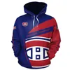 Herenhoodies Sweatshirts Montreal Mode 3D Hoodie Wit Blauw Geometrische Stiksels Letters CH Print Canadiens Cool Outdoor