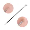 Zilveren Blackhead Comedone Acne Puistje Smemish Extractor Remover Roestvrij Naalden Verwijderen Tools Gezicht Skin Care Porle Cleaner