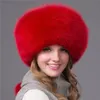 Boinas de moda russa de pele feng feng lady chapéu um verdadeiro guaxinim natural quente e macio de inverno