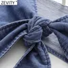 Women Spaghetti Strap Sexy Bow Knotted Chic Short Denim Camis Tank Ladies Summer Slim Crop Sling Tops LS9059 210416
