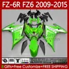 Fairings de OEM para Yamaha FZ 6R 6N 6 FZ6 R N 600 FZ-6R FZ600 FZ6R 2009 2010 2011 2013 2014 2014 2015 corpo 103No.124 Metálico FZ-6N 09 10 11 12 13 14 15 FZ6N 09-15 Kit de carroçaria