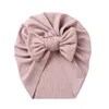 Spring Baby Hat Turban Cute Bows Knitted Baby Girl Hats Beanie Newborn Soft Cotton Solid Color Infant Kids Headwear Winter 20220301 Q2