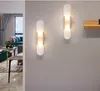 大理石のLEDウォールランプ90-260VリビングルームCorridor Sconce Hotelバスルームライトゴールデンメタル雰囲気照明