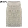 Высокая талия Bodycon юбка кружева женские юбки женские черные SAIA Curta Feminino Vintage формальные дамы карандаш юбка на свадьбу 210527