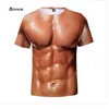 Summer Mens Short Sleeve Muscular Man Printed t shirt Graphic Youth 3D Round Neck Print Tshirt Sport wear Loose Tops Plus Size