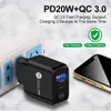 18W Quick Charge QC 3.0 PD Type c USB Cell Phone Chargers US EU UK Plug For Iphone 11 12 Pro Max X Xr 7 8Plus Samsung Note 20