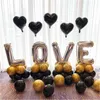 55pcs / Set Lettre d'amour Ballon Saint Valentin Anniversaire Proposition Confession Décoration de mariage Fournitures de fête 210626