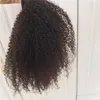 ブラジル人間の処女レミーヘアヘッドバンドのかつらGRASE 9A製品未処理の天然黒キンキーカーリーは染色することができます