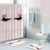Girly Rose Gold 속눈썹 메이크업 샤워 커튼 목욕 커튼 세트 스파크 로즈 드립 욕실 커튼 눈 래시 미용실 홈 장식 211115