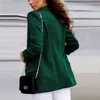 Gentillove elegante turn-down kraag blazer kantoor dame formele slanke jassen Demi-seizoen jas overjas 211122