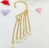 Women's alloy plating without pierced bullet earrings long exaggerated and generous tassel earrings GC392