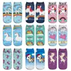 Women's Girl's Ankle Unicorn Socks Colorful 3D Food Print No Show Low Cut Funny Novelty Sock