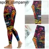 Tribal Skull Athletische Leggings für Fitness 2021 Hip Push Up Strumpfhosen Trainingskleidung Farbe Lebendige Activewear-Hose