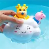 Cartoon Classic Kid Lernspielzeug Baby Deer Piggy Badezimmer Dusche Strand Spielen Wasserbad Regen Wolken