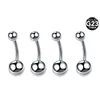 14G Solid G23 Implant Grade Titanium Belly Button Ring Internally Threaded CZ Navel Piercing Barbell Women Body Jewelry3651878