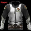 Męskie bluzy bluzy Meksyk Armor Casual Hoodie Spring Unisex Drukowanie 3D Custom Design Meksykańska Kultura Zipper Pullover Mężczyźni / Kobiety S