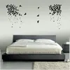Duvar Çıkartmaları Şube Çiçek Kuş Oyma Sticker Yaratıcı Yapıştırılmış Oturma Odası Yatak Odası Cam Pencere Dekorasyon