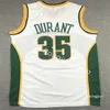 Uomini basket shawn kemp maglia gary payton kevin durant ray Allen cuciti verde giallo bianco rosso casa traspare