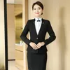 Women's Two Piece Pants Women Business Suits For OL Styles Autumn Winter Work Wear Professional Office Ladies Career Clothing Set Blazer Plu