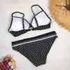 Seksi Push Up Bikini Set Yaprak Baskı Mayo Kadınlar Yaz Mayo Halter Biquini Plaj Giyim Bikini Artı Boyutu 3XL 210621