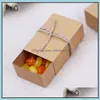 Cadeau cadeau événement fête fournitures fête maison jardin 20pcs haute qualité kraft boîte de papier savon à la main faveurs de mariage bonbons petit brun cardb