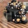 Black Gold Balloon Garland Arch Confetti Lattice Baloons Laurea Graduazione Happy 30th 40th 50th 50th Birthday Party Decor Adults Baby Shower 220217