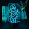 Luci notturne acriliche 3d giapponese anime luce notturna per bambini regalo per bambini regalo di compleanno leggero camera da letto decorativo manga la252f