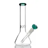 10 inch glass water bong hookah pink dab oil rig bubbler tall thick beaker mini smoking pipe with 14mm bowl